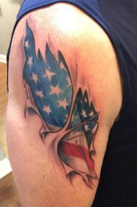 american flag skin rip david wick tattoo